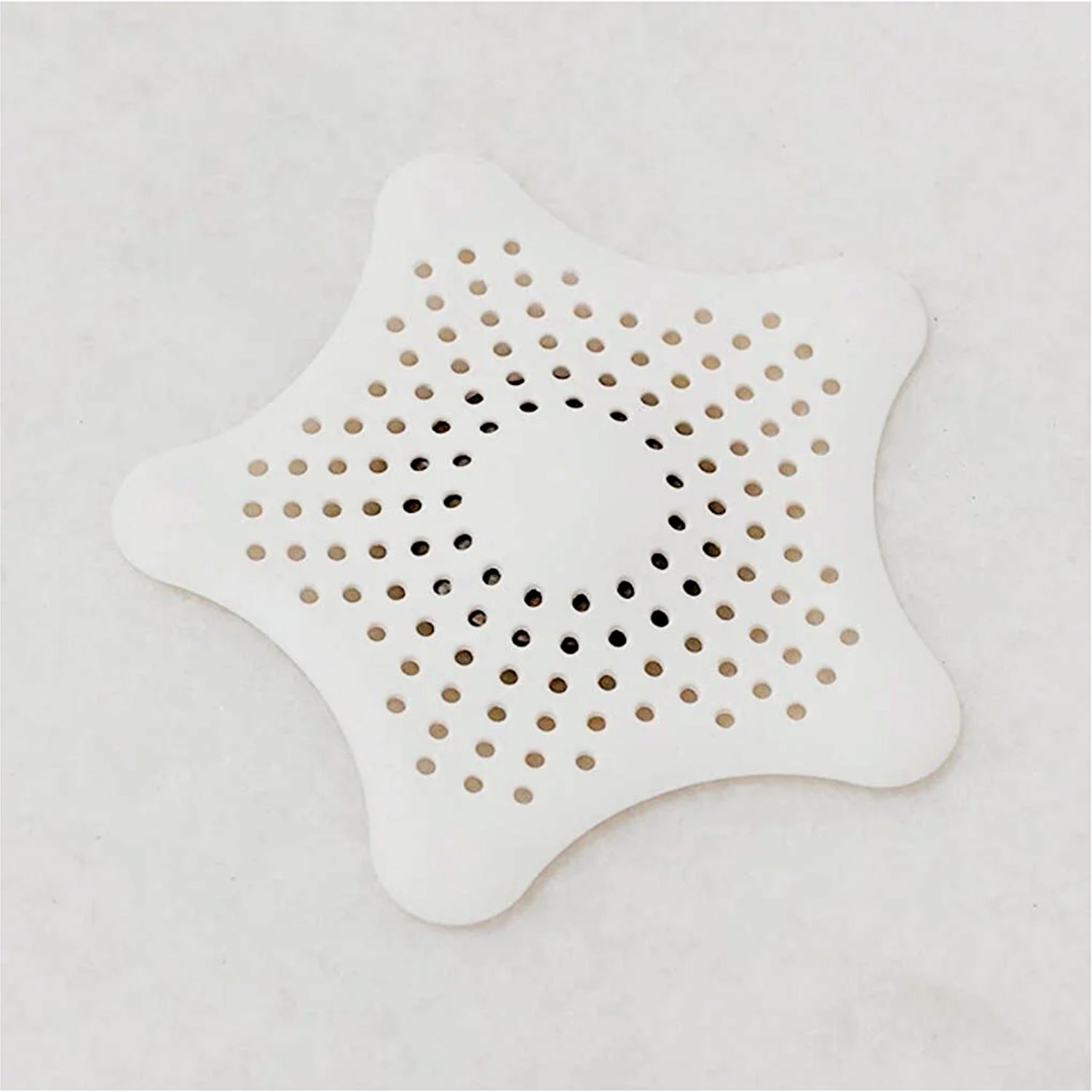 White Silicone Star Shaped Sink Filter Bathroom Hair Catcher Drain Strainers for Basin White Silicone Star Shaped Sink Filter Bathroom Hair Catcher Drain Strainers for Basin